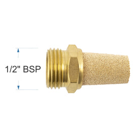 Image of an AirCraft Muffler Brass Conical 1/2' Male