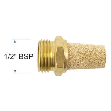 Image of an AirCraft Muffler Brass Conical 1/2' Male
