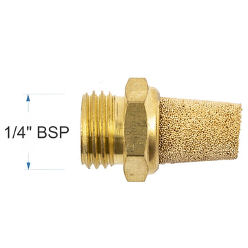 Image of an AirCraft Muffler Brass Conical 1/4' Male