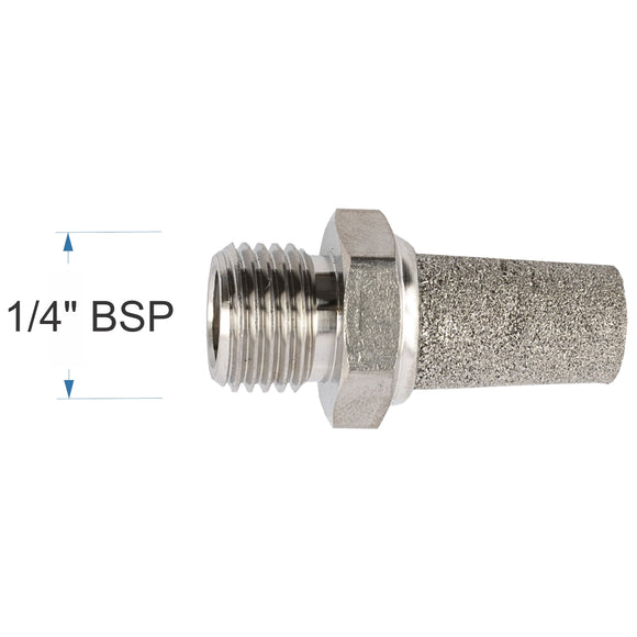 Image of an AirCraft Muffler Metal Conical 1/4' Male