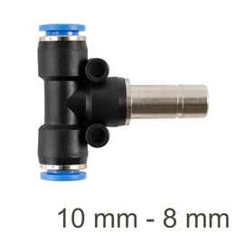 Image of an AirCraft Red Insert T-Joint PU 10mm- 8mm