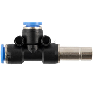Image of an AirCraft Red Insert T-Joint Side PU 10mm- 8mm