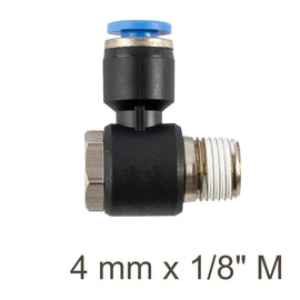 Image of an AirCraft PU Swivel Elbow 4mmX 1/8' M