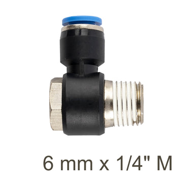 Image of an AirCraft Swivel Elbow PU 6mmX 1/4' M