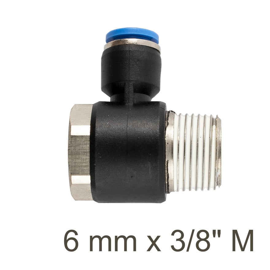 Image of an AirCraft Swivel Elbow PU 6mmX 3/8' M