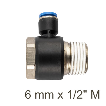 Image of an AirCraft Swivel Elbow PU 6mmX 1/2' M