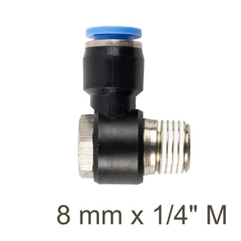 Image of an AirCraft Swivel Elbow PU 8mmX 1/4' M