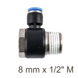 Image of an AirCraft Swivel Elbow PU 8mmX 1/2' M