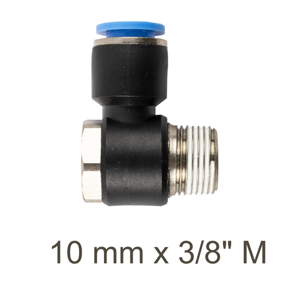 Image of an AirCraft Swivel Elbow PU 10mmX 3/8' M