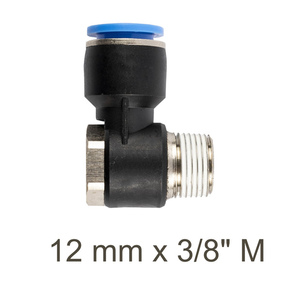 Image of an AirCraft Swivel Elbow PU 12mmX 3/8' M