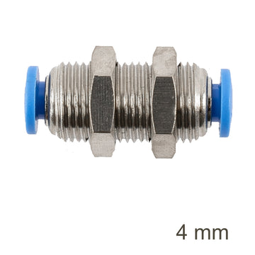 Image of an AirCraft Metal Bulkhead Straight Connector 4mm