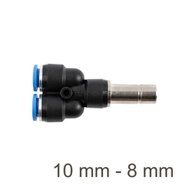 Image of an AirCraft Red Insert Y-Joint PU 10mm- 8mm