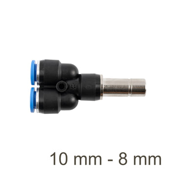 Image of an AirCraft Red Insert Y-Joint PU 10mm- 8mm