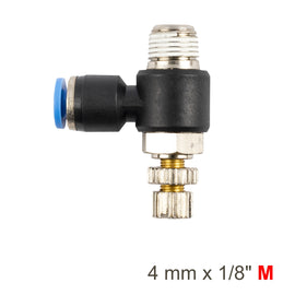 Image of an AirCraft Flow Control Swivel Elbow PU 4mmX 1/8' M