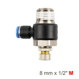 Image of an AirCraft Flow Control Swivel Elbow PU 8mmX 1/2' M