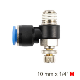 Image of an AirCraft Flow Control Swivel Elbow PU 10mmX 1/4' M