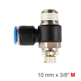 Image of an AirCraft Flow Control Swivel Elbow PU 10mmX 3/8' M