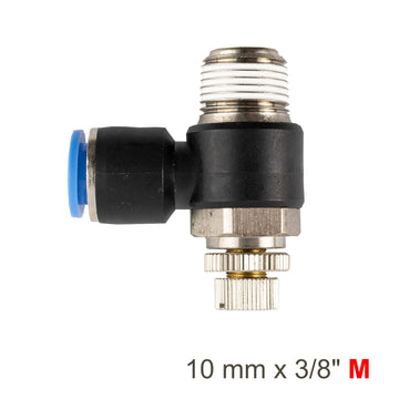 Image of an AirCraft Flow Control Swivel Elbow PU 10mmX 3/8' M