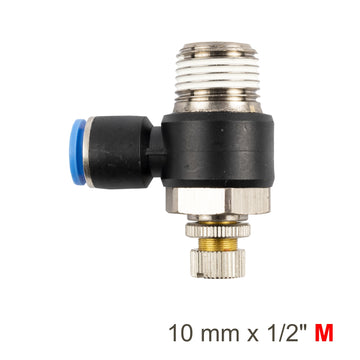 Image of an AirCraft Flow Control Swivel Elbow PU 10mmX 1/2' M