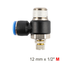 Image of an AirCraft Flow Control Swivel Elbow PU 12mmX 1/2' M