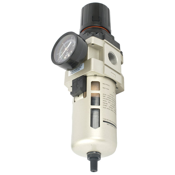 Image of an AirCraft Filter / Regulator 1/2' In Line With Auto Drain