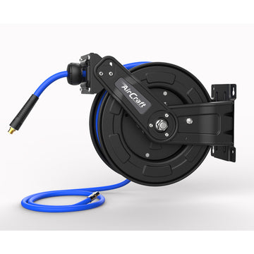 Image of an AirCraft Air Hose Reel Metal 20M 12mmOd X 8mmId PU Hose Auto Retract