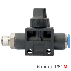 Image of an AirCraft PU Hose Fitting Valve 6mmX 1/8'M