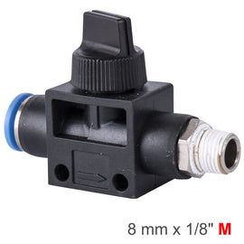 Image of an AirCraft PU Hose Fitting Valve 8mmX 1/8'M