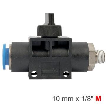 Image of an AirCraft PU Hose Fitting Valve 10mmX 1/8'M