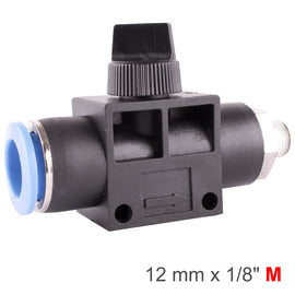 Image of an AirCraft PU Hose Fitting Valve 12mmX 1/8'M