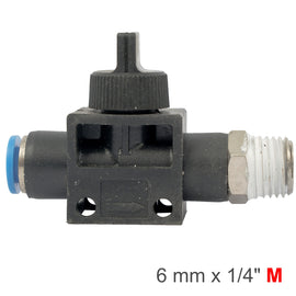 Image of an AirCraft PU Hose Fitting Valve 6mmX 1/4'M
