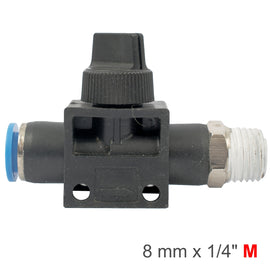 Image of an AirCraft PU Hose Fitting Valve 8mmX 1/4'M