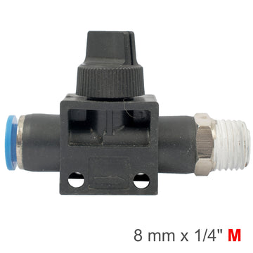Image of an AirCraft PU Hose Fitting Valve 8mmX 1/4'M