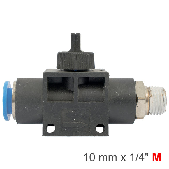 Image of an AirCraft PU Hose Fitting Valve 10mmX 1/4'M