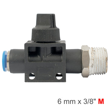 Image of an AirCraft PU Hose Fitting Valve 6mmX 3/8'M