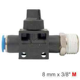Image of an AirCraft PU Hose Fitting Valve 8mmX 3/8'M