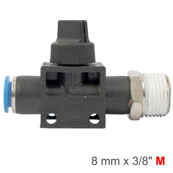 Image of an AirCraft PU Hose Fitting Valve 8mmX 3/8'M