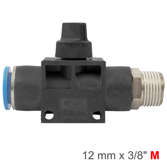 Image of an AirCraft PU Hose Fitting Valve 12mmX 3/8'M