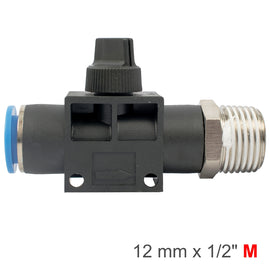 Image of an AirCraft PU Hose Fitting Valve 12mmX 1/2'M