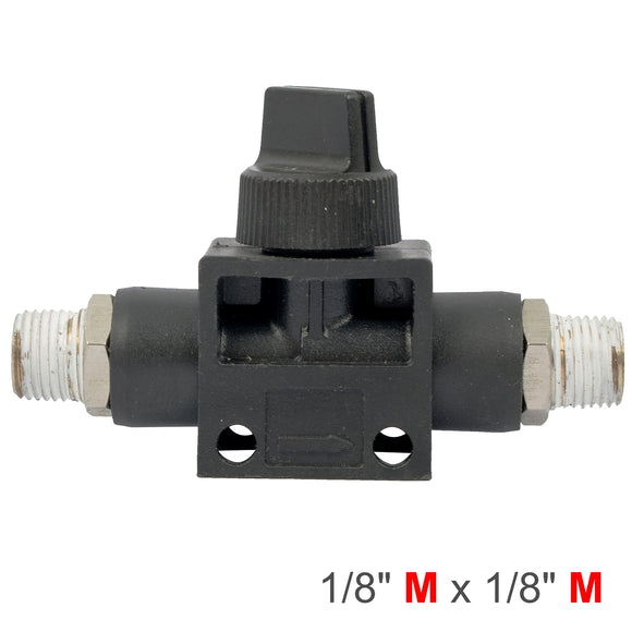Image of an AirCraft PU Hose Fitting Valve 1/8'M X 1/8'M