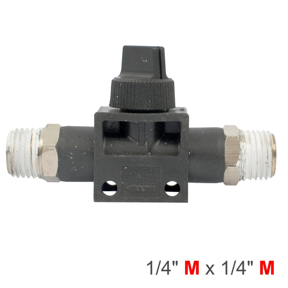 Image of an AirCraft PU Hose Fitting Valve 1/4'M X 1/4'M