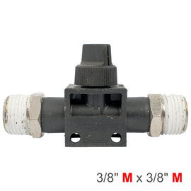 Image of an AirCraft PU Hose Fitting Valve 3/8'M X 3/8'M