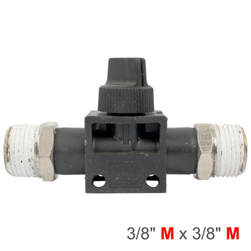 Image of an AirCraft PU Hose Fitting Valve 3/8'M X 3/8'M