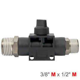 Image of an AirCraft PU Hose Fitting Valve 3/8'M X 1/2'M