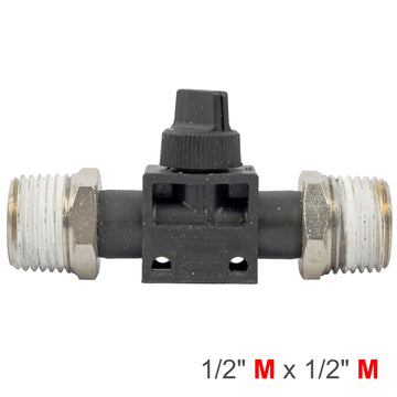 Image of an AirCraft PU Hose Fitting Valve 1/2'M X 1/2'M