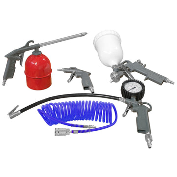 Image of an AirCraft Five Pce Kit G Feed Sp Gun Air Dust Par Washer Tyre Inf & Spir Hose
