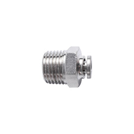 Image of an AirCraft Metal PU Fitting Straight 4mmX 1/4' M