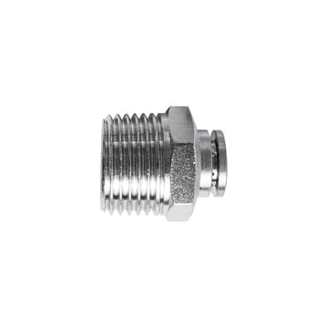 Image of an AirCraft Metal PU Fitting Straight 8mmX 1/2' M