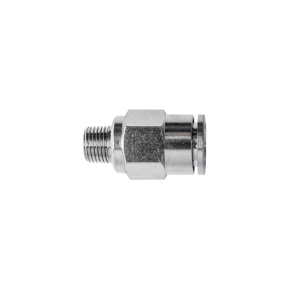 Image of an AirCraft Metal PU Fitting Straight 10mmX 1/8' M