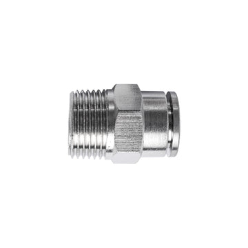 Image of an AirCraft Metal PU Fitting Straight 10mmX 3/8' M